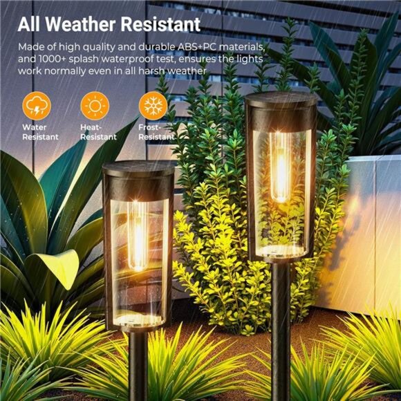 8 Pack Solar Lights Outdoor Waterproof Pathway Yard Garden Lawn Driveway Lightin - Picture 4 of 7